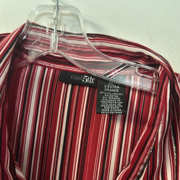 East 5th metallic stripe button down 2X // 083103 - Picture 2 of 2